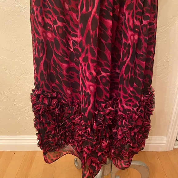 Vintage OC by Oleg Cassini animal print Dress size 8 - Picture 3 of 9